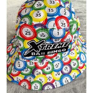 Xtreme Bar Bingo Bucket Hat Bright Multicolored Embroidered BWM Global